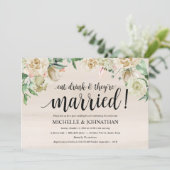 Neutral Spring Post Mariage Brunch Invitation Card (Debout devant)