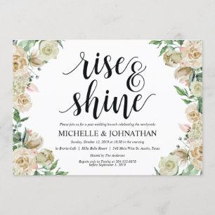 Neutral Spring Post Mariage Brunch Invitation Card