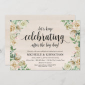Neutral Spring Post Mariage Brunch Invitation Card (Devant / Derrière)