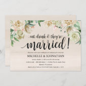 Neutral Spring Post Wedding Brunch Invitation Kaar Kaart (Voorkant / Achterkant)