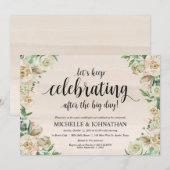 Neutral Spring Post Wedding Brunch Invitation Kaar Kaart (Voorkant / Achterkant)