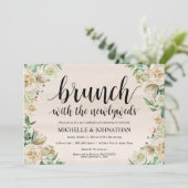 Neutral Spring Post Wedding Brunch Uitnodigingskaa Kaart (Staand voorkant)