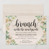 Neutral Spring Post Wedding Brunch Uitnodigingskaa Kaart (Voorkant / Achterkant)