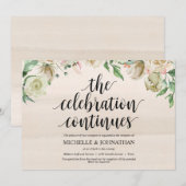 Neutral Spring Wedding Receptie Uitnodiging Kaart (Voorkant / Achterkant)