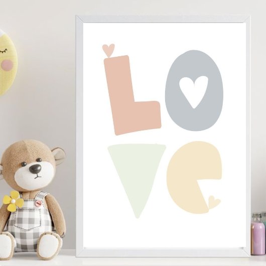 Neutral stars in children's room poster