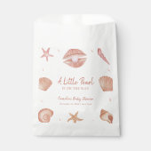 Neutral Summer Ocean Seashell Pearl Baby shower Bedankzakje (Voorkant)