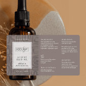 Neutral Tan Bohemian Logo 2OZ Dropper Bottle Etiket