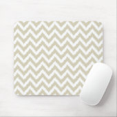 Neutral Tan Chevron Pattern Muismat (Met muis)