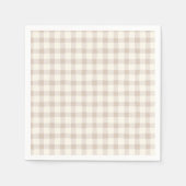 Neutral Tan Gingham Servet (Voorkant)