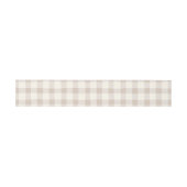 Neutral Tan Gingham Uitnodigingen Wikkel (Vlak)