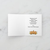 Neutral Tiger Triplets Baby shower Bedankt (Binnen)