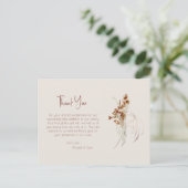 Neutral Tones Boho Baby shower dank u Briefkaart (Staand voorkant)