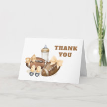 Neutral Touchdown Football Boy Baby Shower