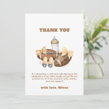 Neutral Touchdown Football Sport Boy Baby Shower