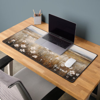 Neutral Wildflower Desk Mat