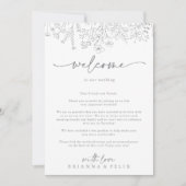 Neutral Wildflower Wedding Welkomstbrief (Voorkant)