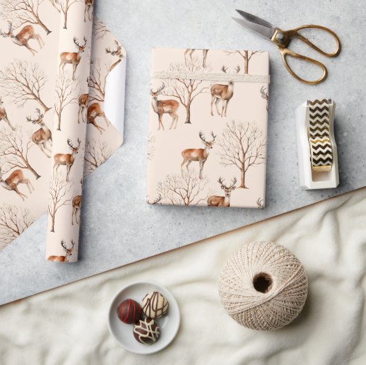  Neutral Wildlife Herten Cadeaupapier (Crafts)