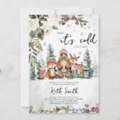 Neutral Winter Woodland Baby shower Kaart (Voorkant)