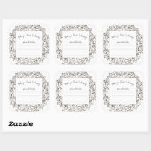 Neutral wreath baby shower book plate sticker (Feuille)