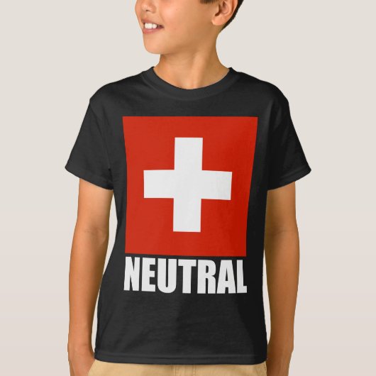 NEUTRAL (Zwitserse vlag) T-shirt (Voorkant)