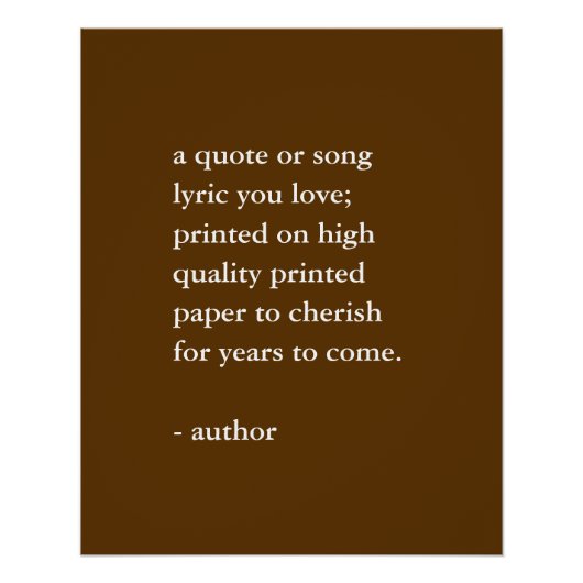 Neutrale aangepaste prijsopgave afdrukken perfect poster (Voorkant)