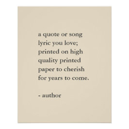 Neutrale aangepaste prijsopgave afdrukken perfect poster