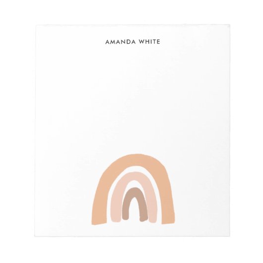 Neutrale aarde pasteelregenboog notitieblok (Voorkant)