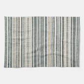 Neutrale Aarde Tone Boho Stripe Theedoek (Horizontaal)