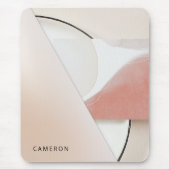 Neutrale aarde-toon Modern Abstract Muismat (Voorkant)