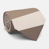 Neutrale aardetinten strepenpatroon ontwerp stropdas (Opgerold)