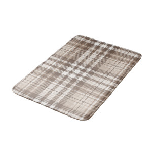 Neutrale aardetone plaid tartan ontwerp badmat