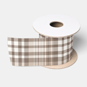 Neutrale aardetone plaid tartan ontwerp lint
