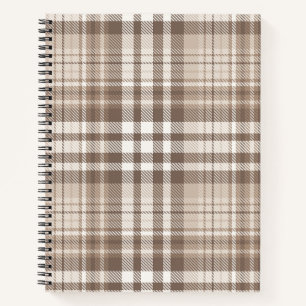 Neutrale aardetone plaid tartan ontwerp notitieboek