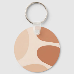 Neutrale Abstracte Organische Vormen Boho Minimali Sleutelhanger