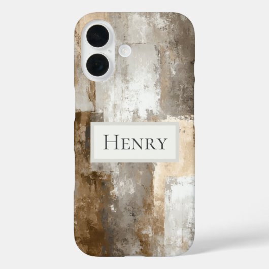 Neutrale Abstracte Verf Case-Mate iPhone Case (Achterkant)
