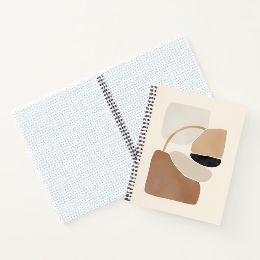 Neutrale Abstracte Vormen | Minimalistische Modern Notitieboek (Binnen)