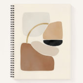 Neutrale Abstracte Vormen | Minimalistische Modern Notitieboek (Voorkant)