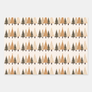 Neutrale Afrocentrische Tribal Kerstboom Inpakpapier Vel