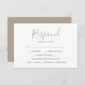 Neutrale antwoord RSVP-kaarten (Voorkant / Achterkant)