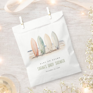 Neutrale Baby aan boord van het Surfboard Baby sho Bedankzakje
