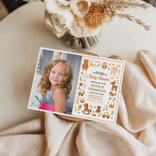 Neutrale baby jongen shower Cute Safari Dier Kaart