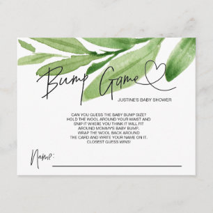 Neutrale Baby shower game Bump Council Boy Girl Ca Informatiekaartje