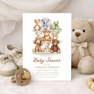 Neutrale babyborrel met dierentuin kaart