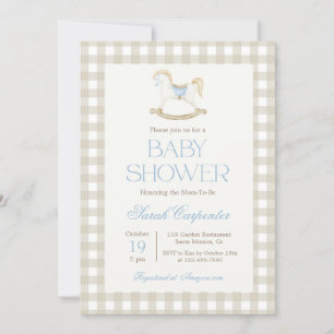 Neutrale babyshower uitnodiging
