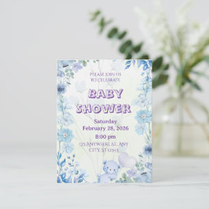 Neutrale babyshower uitnodiging