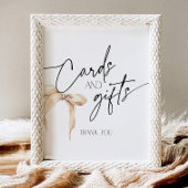 Neutrale beige boog Kaarten en geschenken Reclamebord Met Voetstuk