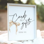 Neutrale beige boog Kaarten en geschenken Reclamebord Met Voetstuk