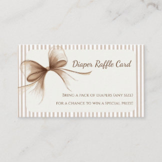 Neutrale Beige Boog Luierspelingskaart Visitekaartje