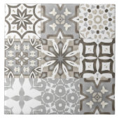 Neutrale, beige, grijze, Marokkaanse tegels Tegeltje (Voorkant)