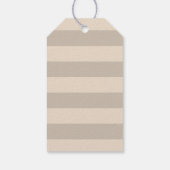 Neutrale Beige Zeester Strand Bruiloft Monogram Cadeaulabel (Achterkant)